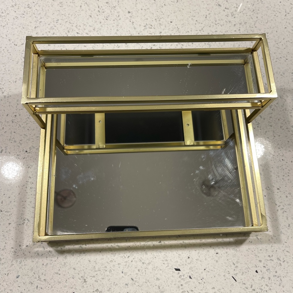 Gold & glass stand